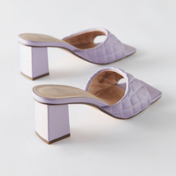 ⭐️ Callie Quilted Heeled Boho Peasant Hipster Hippie Art Farmhouse Mule Heels - Picture 6 of 6